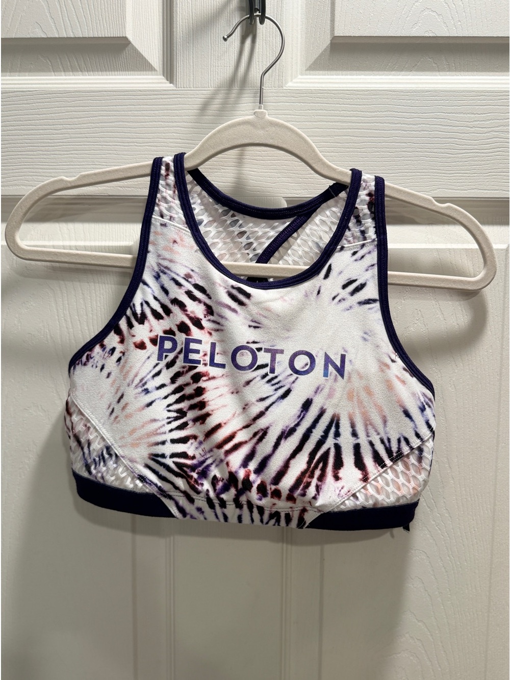 Peloton x WITH Tie-Dye Sports Bra | Medium | Removable Pads | Mesh Racerback - Picture 2 of 8